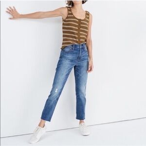 Madewell High-Rise Slim Crop Boyjean
Size 28